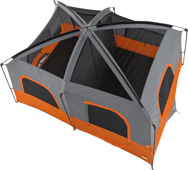 CORE Tent for Family Camping | 10 Person / 11 Person / 12 Person Large Multi Room Cabin Tents for Car Camping & Outdoor Adventures - Image 8